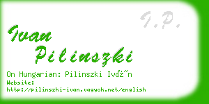 ivan pilinszki business card